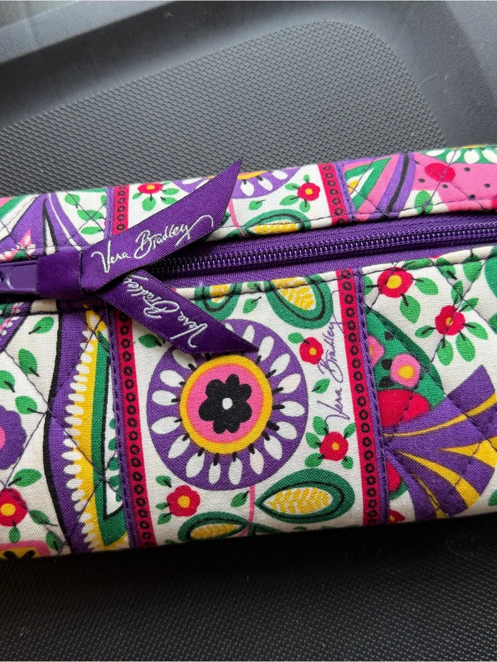 Vera Bradley Floral Patchwork Wallet in Pink, Green, Purple, Yellow - Picture 2 of 5